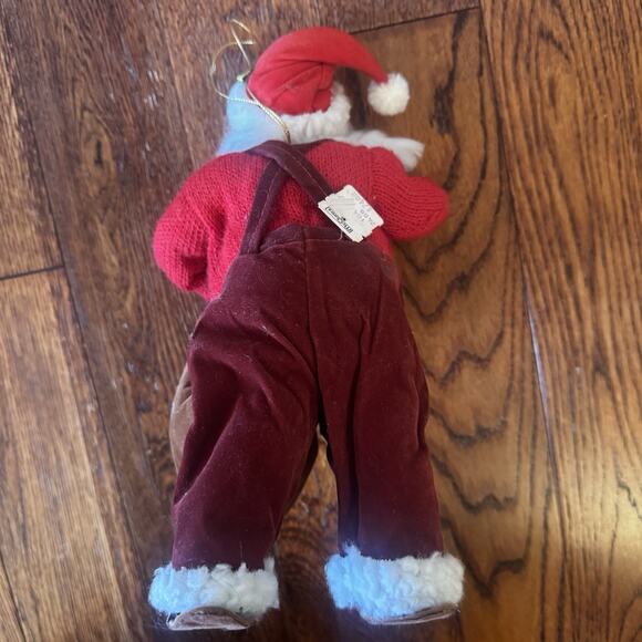 Vintage Santa Claus Christmas Ornament Doll Figure Plastic Face 11" McClures - Picture 12 of 15